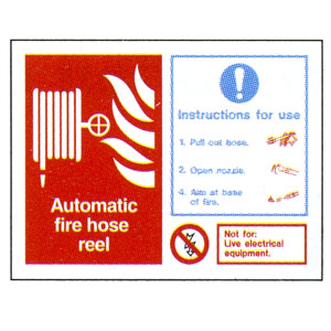 Automatic Fire Hose Location Sign 200mm x 150mm