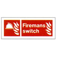 Fireman Switch Sign 80 x 200mm