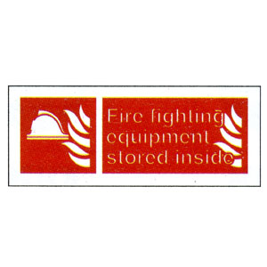 Fire Lighting Equipment Stored Inside Location Sign 80mm x 200mm