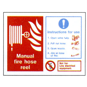Manual Fire Hose Location Sign 200mm x 150mm