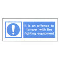Offence to Tamper Sign 80 x 200mm