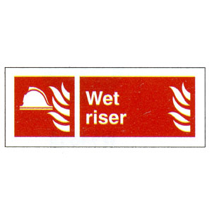 Wet Riser Location Sign 80mm x 200mm