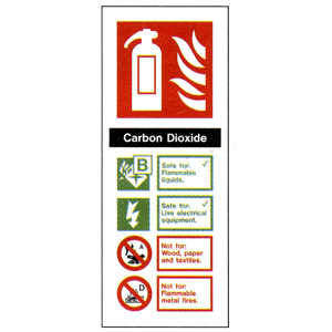 CO2 Extinguisher Sign - 200mm x 80mm