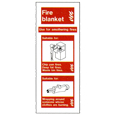 Fire Blanket Sign - 200 x 80mm