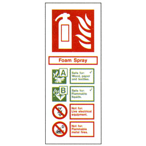 Foam Extinguisher Sign 200mm x 80mm