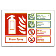 Foam Extinguisher Sign 105 x 150mm