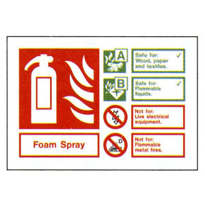 Foam Extinguisher Sign 105mm x 150mm