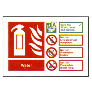 Water Extinguisher Sign 105mm x 150mm