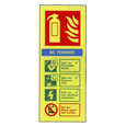 BC Powder Extinguisher ID Sign 200 x 80mm