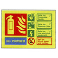 BC Powder Extinguisher Sign 105 x 150mm