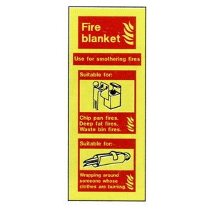 Fire Blanket ID Sign - 200mm x 80mm