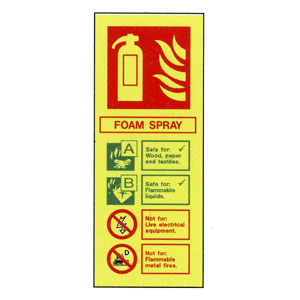 Foam Extinguisher ID Sign 200mm x 80mm