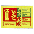Spray Foam Extinguisher ID Sign 105 x 150mm