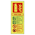 Spray Foam Extinguisher ID Sign 200 x 80mm