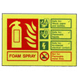Foam Spray Extinguisher ID Sign 105 x 150mm