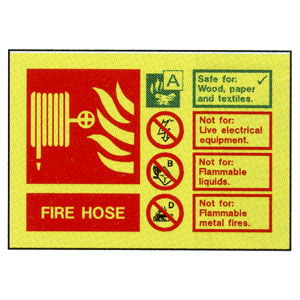 Fire Hose ID Sign 105mm x 150mm