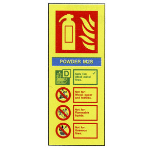 M28 Extinguisher ID Sign 200mm x 80mm