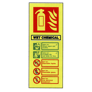 Wet Chemical ID Sign 200mm x 80mm